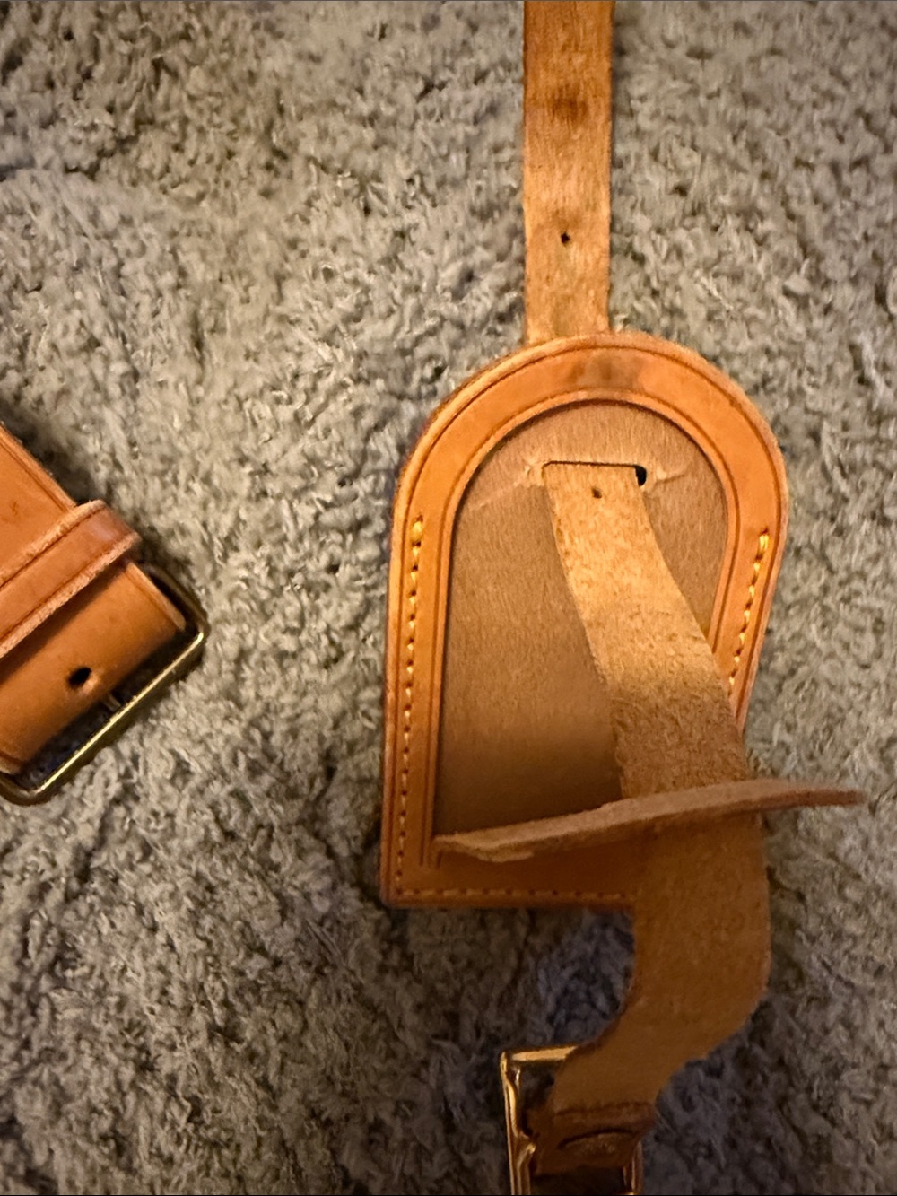 Louis Vuitton Vachetta Leather Luggage Tag - Natural Tan - Picture 3 of 4